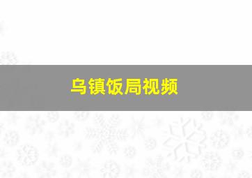 乌镇饭局视频