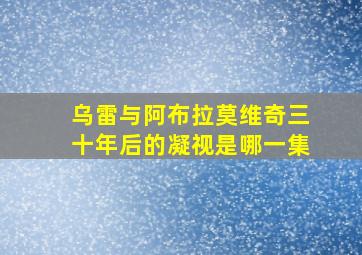 乌雷与阿布拉莫维奇三十年后的凝视是哪一集