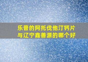 乐普的阿托伐他汀钙片与辽宁鑫善源的哪个好