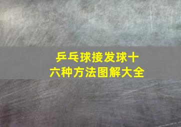 乒乓球接发球十六种方法图解大全