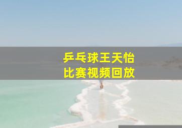 乒乓球王天怡比赛视频回放