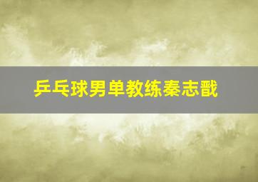 乒乓球男单教练秦志戬