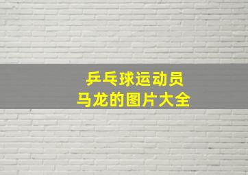 乒乓球运动员马龙的图片大全