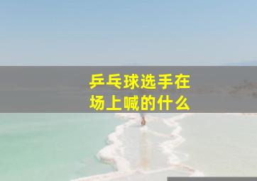 乒乓球选手在场上喊的什么