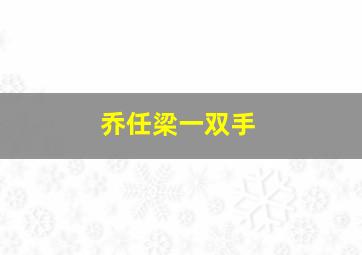 乔任梁一双手