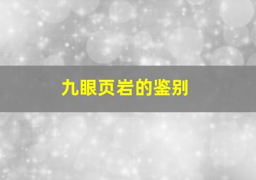 九眼页岩的鉴别