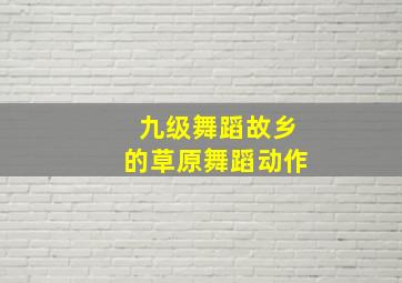 九级舞蹈故乡的草原舞蹈动作