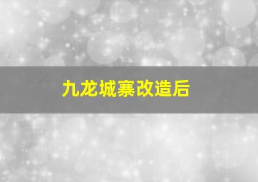 九龙城寨改造后