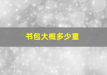 书包大概多少重