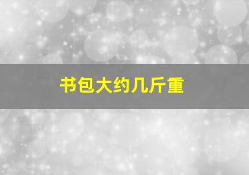 书包大约几斤重