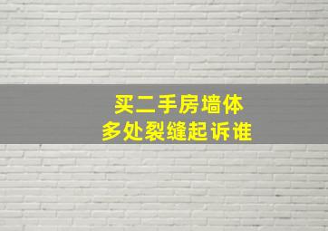 买二手房墙体多处裂缝起诉谁