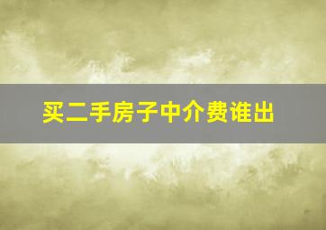 买二手房子中介费谁出