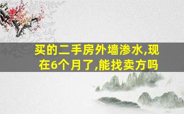 买的二手房外墙渗水,现在6个月了,能找卖方吗