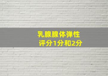 乳腺腺体弹性评分1分和2分