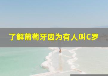 了解葡萄牙因为有人叫C罗