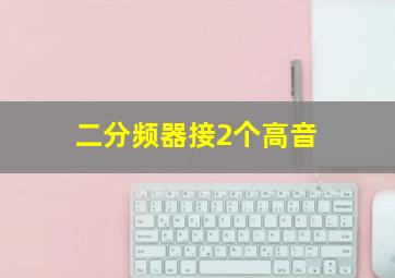 二分频器接2个高音