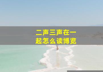 二声三声在一起怎么读博览