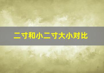 二寸和小二寸大小对比