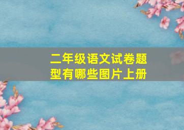 二年级语文试卷题型有哪些图片上册