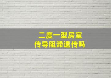 二度一型房室传导阻滞遗传吗