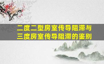 二度二型房室传导阻滞与三度房室传导阻滞的鉴别