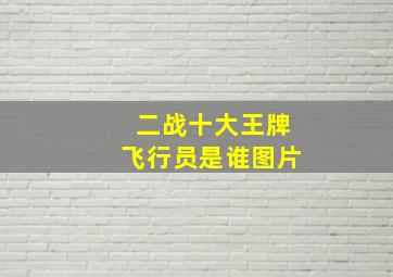 二战十大王牌飞行员是谁图片