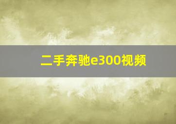 二手奔驰e300视频