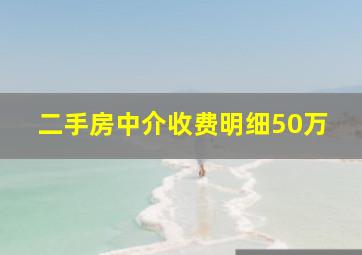 二手房中介收费明细50万