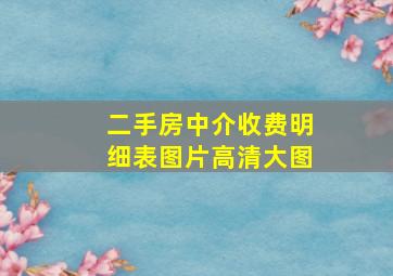 二手房中介收费明细表图片高清大图