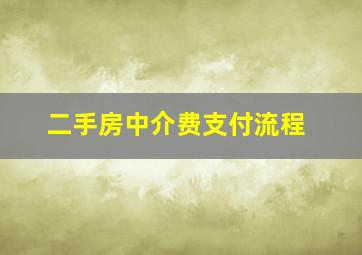 二手房中介费支付流程