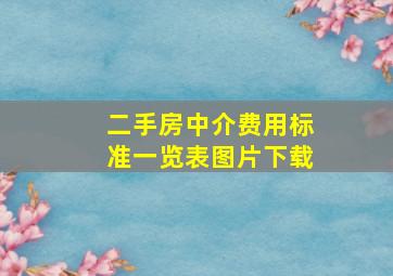 二手房中介费用标准一览表图片下载