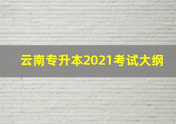 云南专升本2021考试大纲