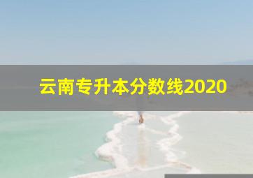 云南专升本分数线2020