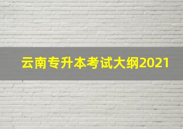 云南专升本考试大纲2021