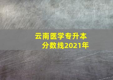 云南医学专升本分数线2021年