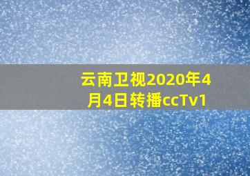 云南卫视2020年4月4日转播ccTv1