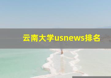 云南大学usnews排名