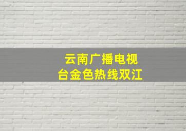 云南广播电视台金色热线双江