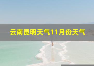 云南昆明天气11月份天气