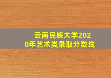 云南民族大学2020年艺术类录取分数线