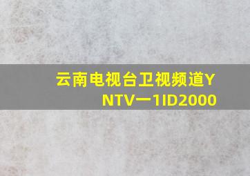 云南电视台卫视频道YNTV一1ID2000