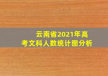 云南省2021年高考文科人数统计图分析