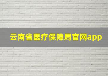 云南省医疗保障局官网app