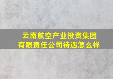 云南航空产业投资集团有限责任公司待遇怎么样