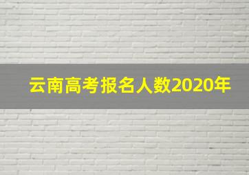 云南高考报名人数2020年