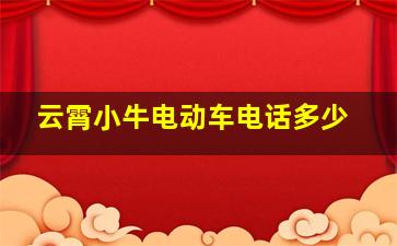 云霄小牛电动车电话多少