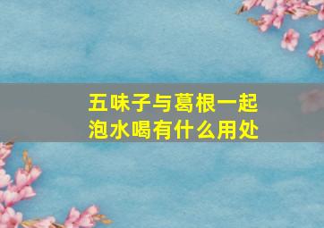 五味子与葛根一起泡水喝有什么用处