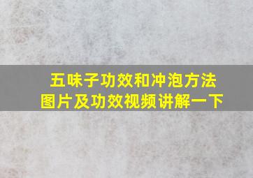 五味子功效和冲泡方法图片及功效视频讲解一下