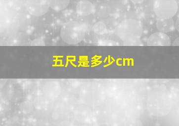 五尺是多少cm