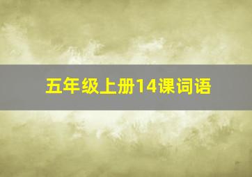 五年级上册14课词语